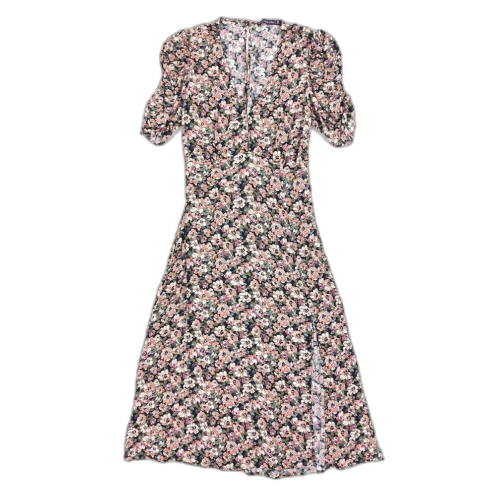 NEW Abercrombie Floral Midi Dress Cottagecore Boho Romantic Prairie Soft Girl